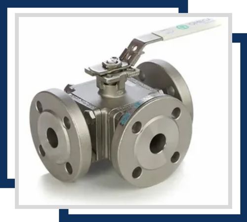 Three Piece Design Three Way Flanged Ball Valve Stainless Steel Ball Valve in UAE